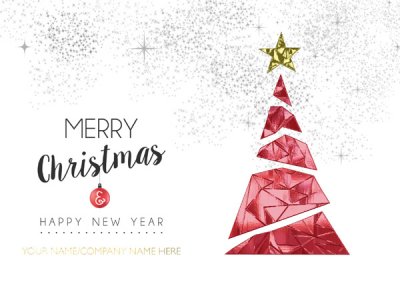 Christmas Tree Decoration Front Personalised Christmas Card
