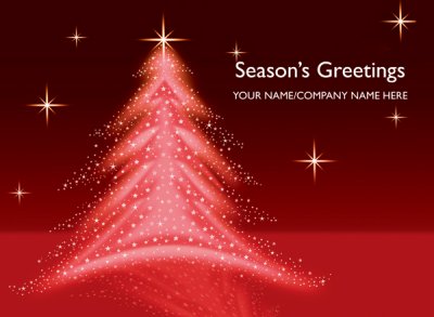 Christmas Illustration Red Front Personalised Christmas Card