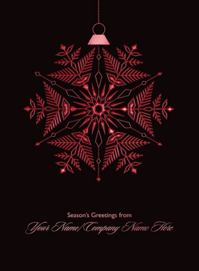 Foil Snowflake Front Personalised Christmas Card
