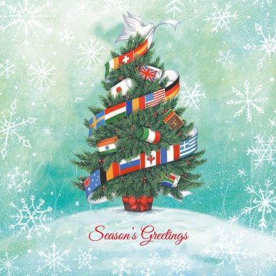 International Dove Tree Personalised Christmas Card