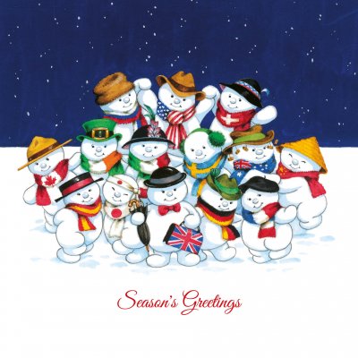 International Snowmen Personalised Christmas Card
