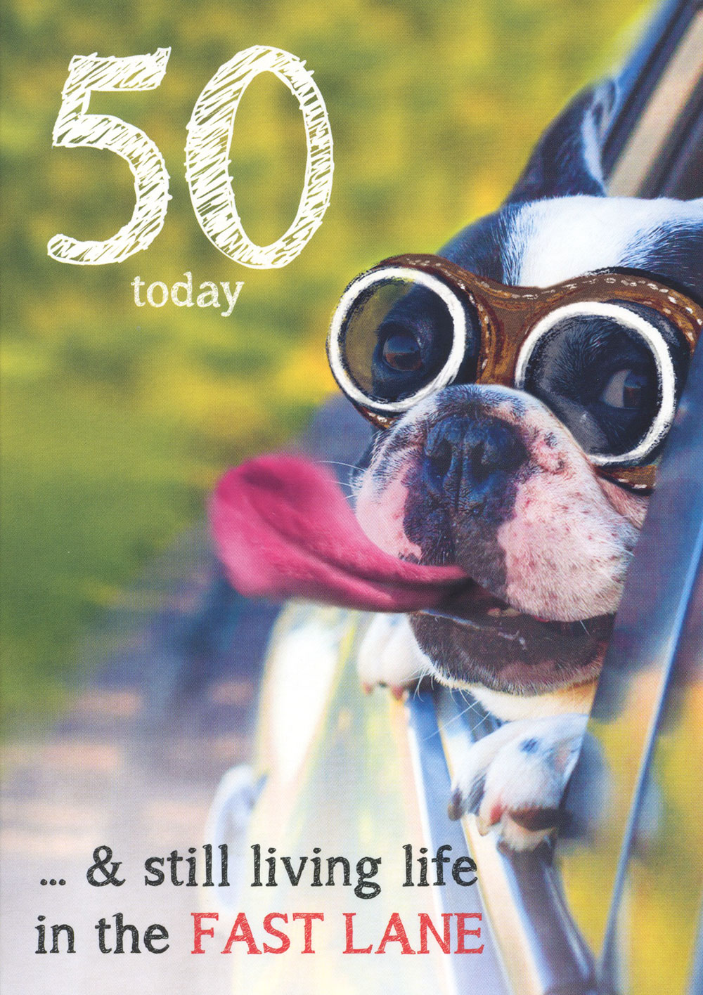 In The Fast Lane 50th Birthday Card
