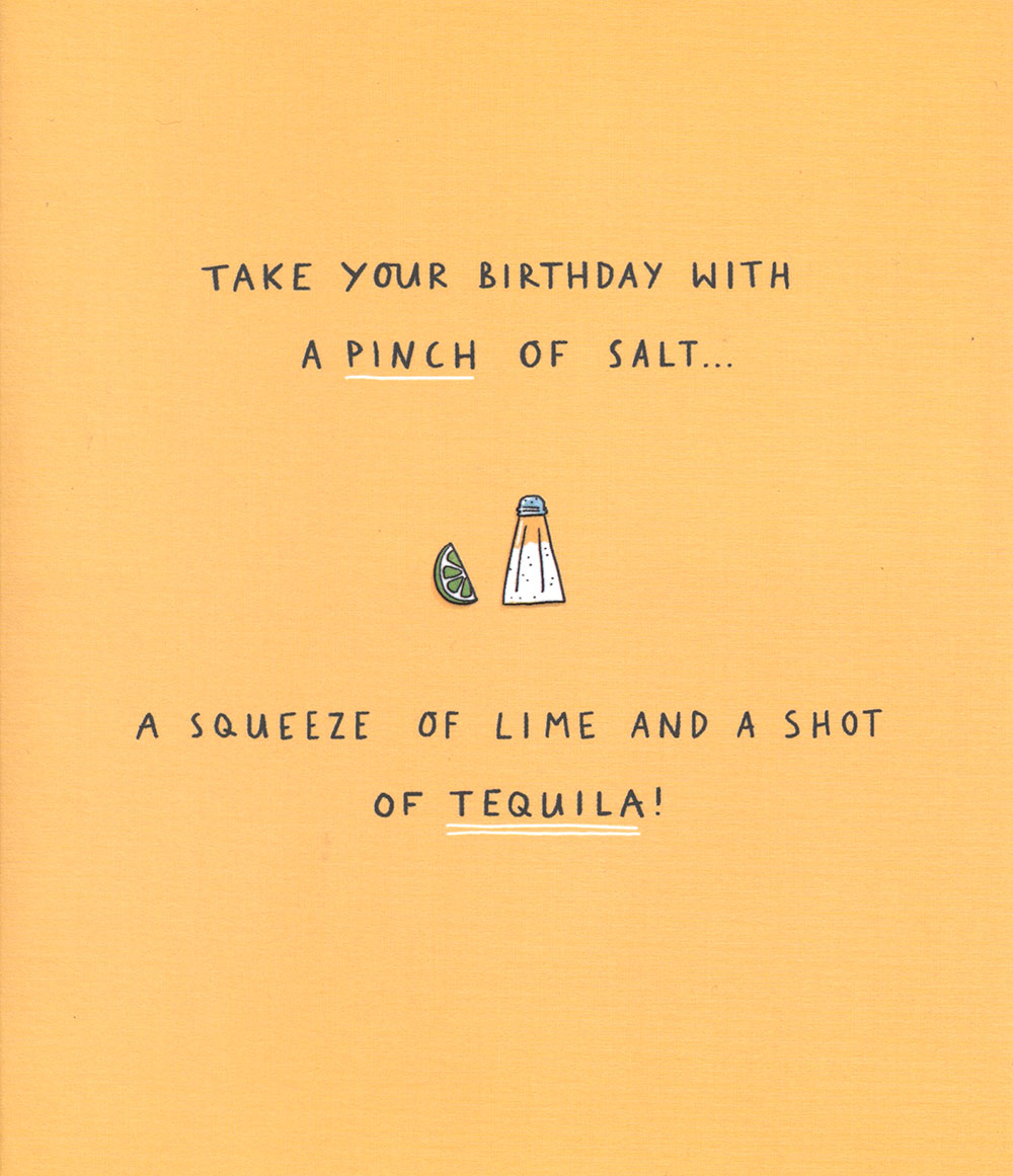 Pinch of Salt Birthday Card