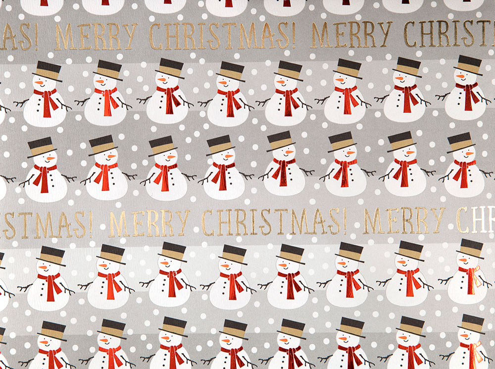 Snowmen Christmas Gift Wrap