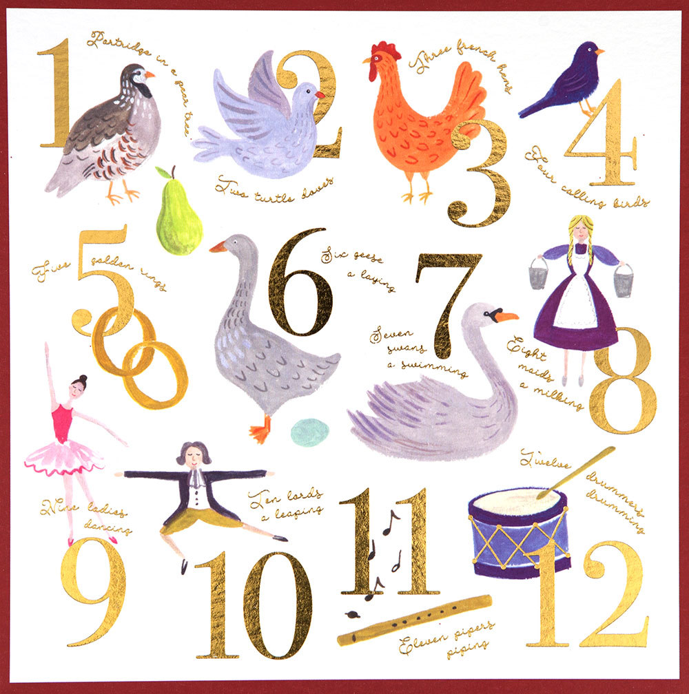 12 Days Christmas Card