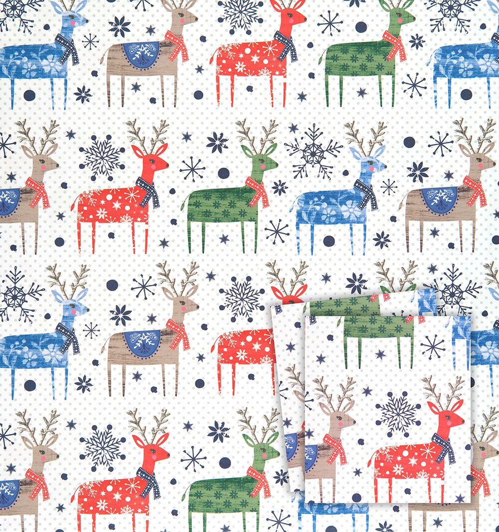 Reindeer March Christmas Wrapping Paper