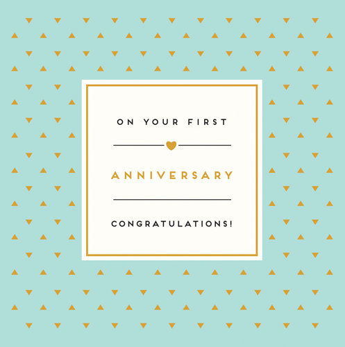 Congratulations First Anniversary Card