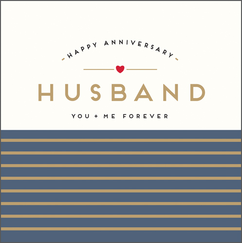 You and Me Husband Anniversary Card