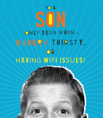 Only Seen When Son Birthday Card