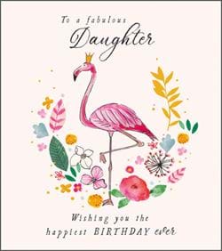Flamingo Daughter Birthday Card