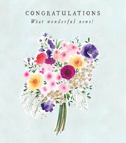 Floral Bunch Congratulations Card