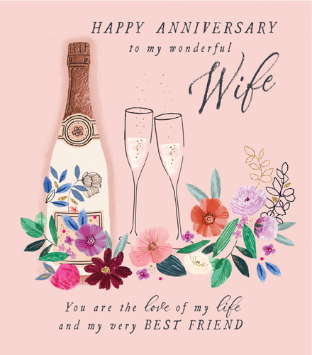 Love of My Life Wife Anniversary Card