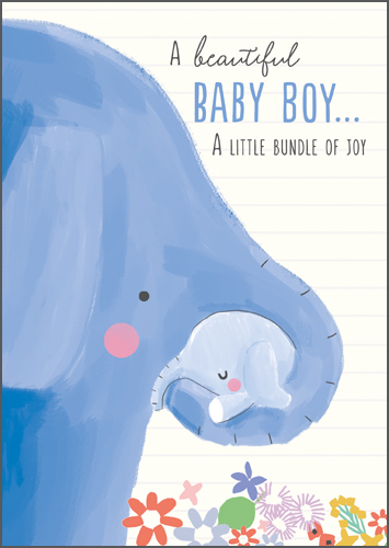 Beautiful Baby Boy New Baby Card