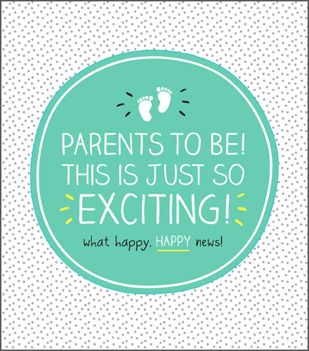 What Happy News Parents to be Card