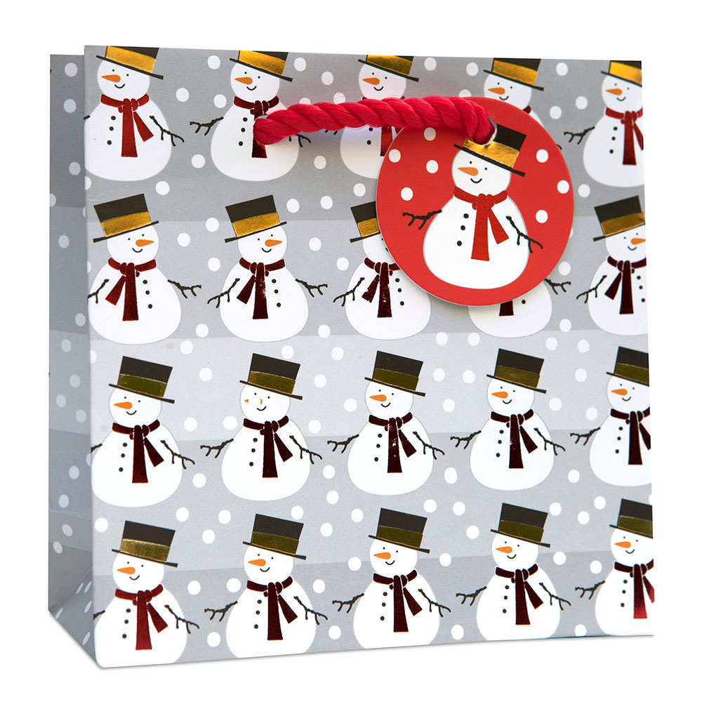 Snowman Small Christmas Gift Bag