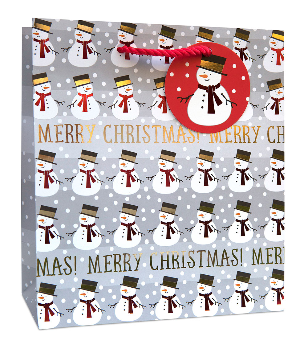 Snowman Medium Christmas Gift Bag