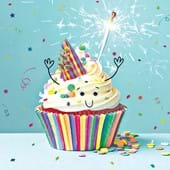 Sparkle Cupcake Birthday Card