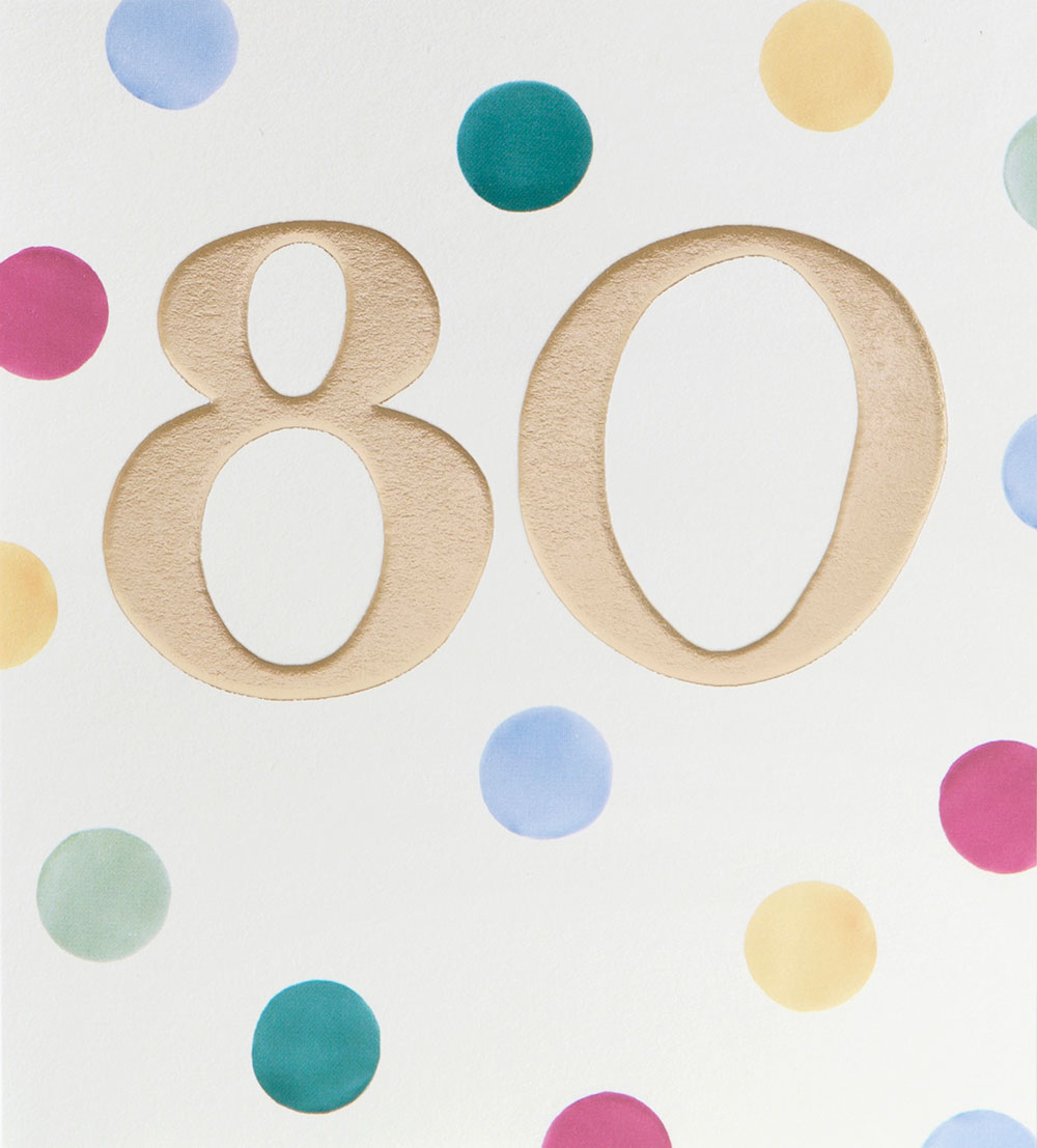 Dots 80th Birthday Card