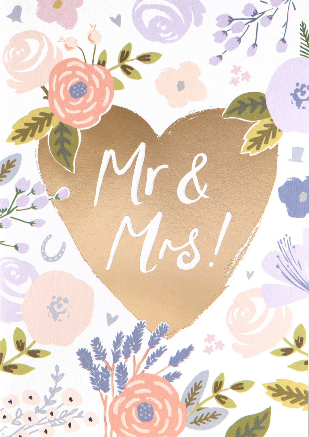Floral Heart Wedding Card