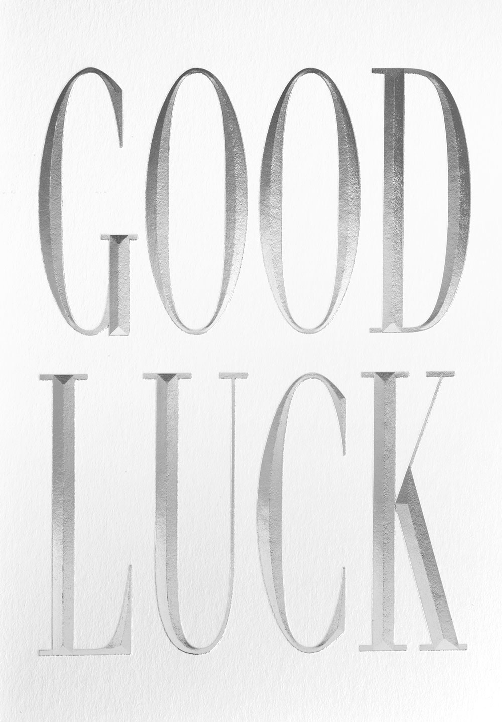 Silver Good Luck Card