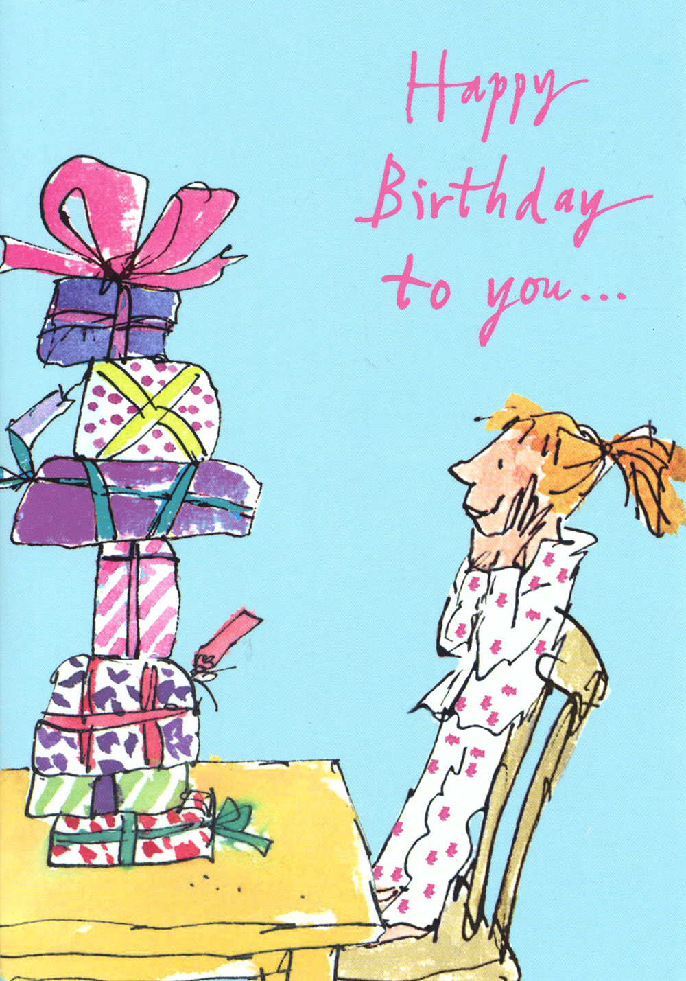 Present Stack Birthday Card