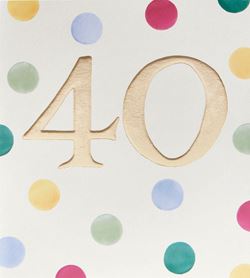 Dots 40th Birthday Card