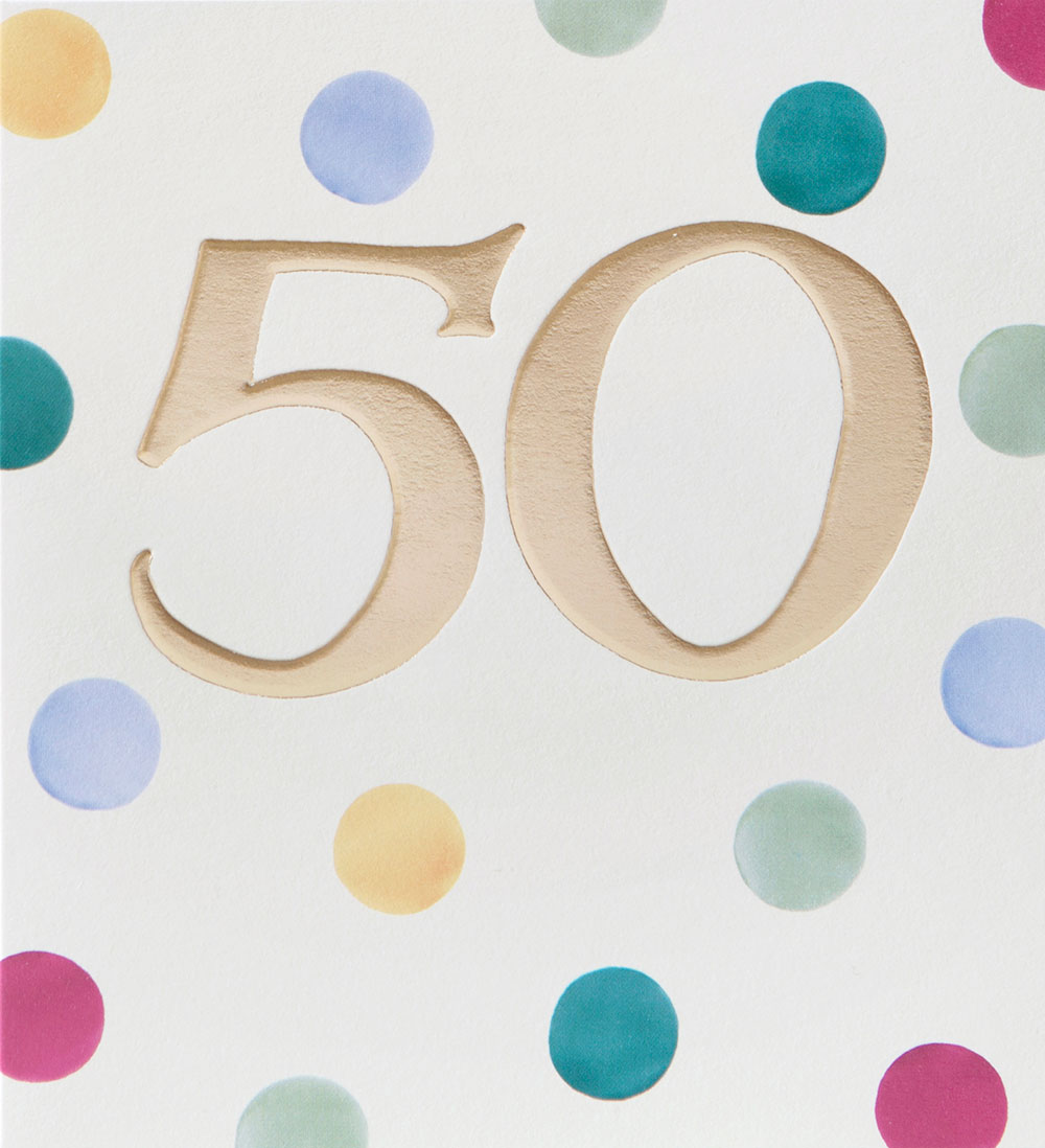 Dots 50th Birthday Card