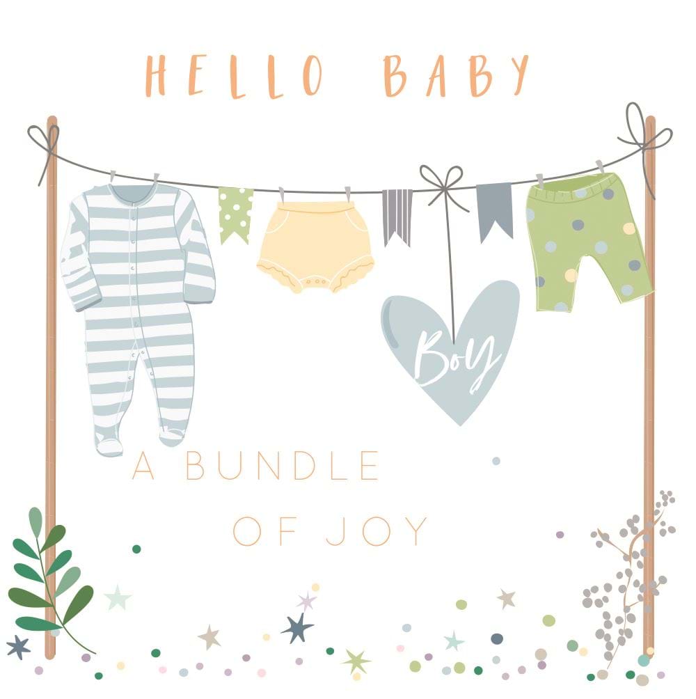 Bundle of Joy New Baby Boy Card