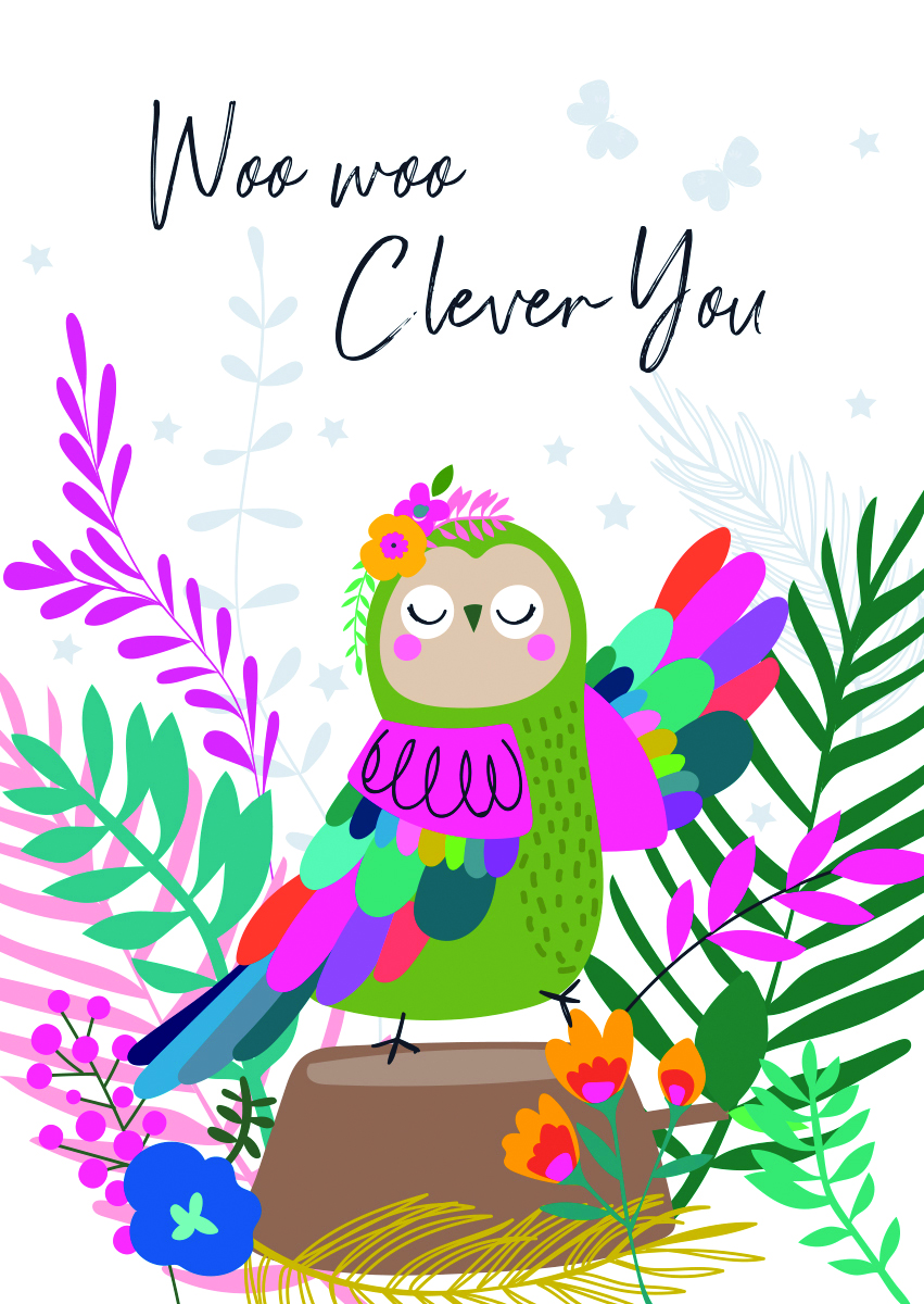 Woo Woo Clever You Congratulations Card