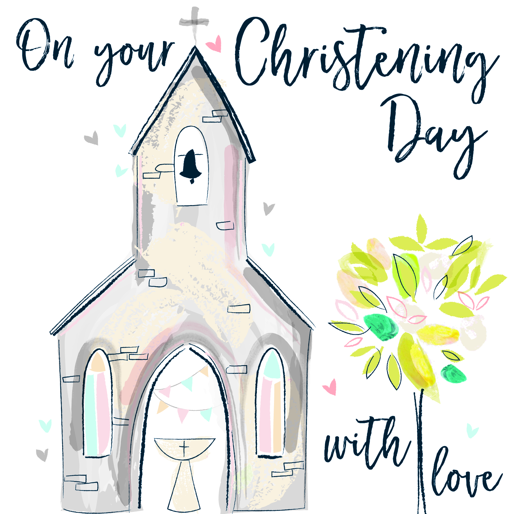 With Love Christening Day Card