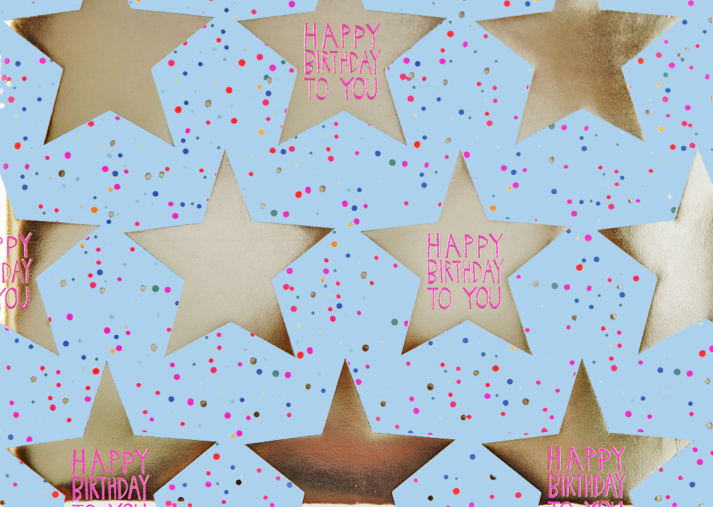 Birthday Star Wrapping Paper