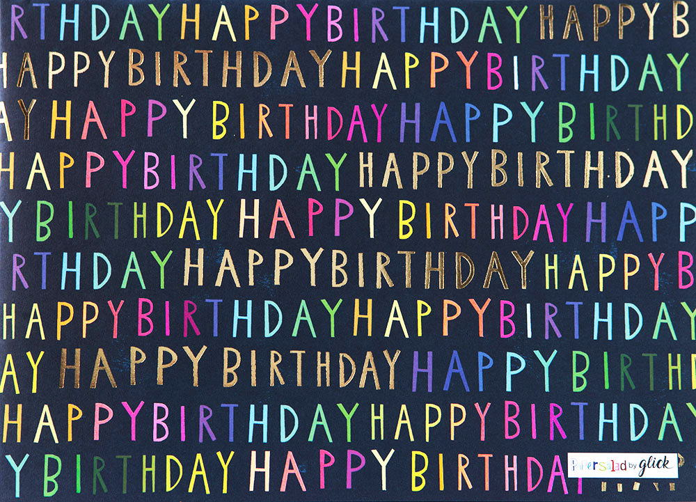Rainbow Birthday Wrapping Paper