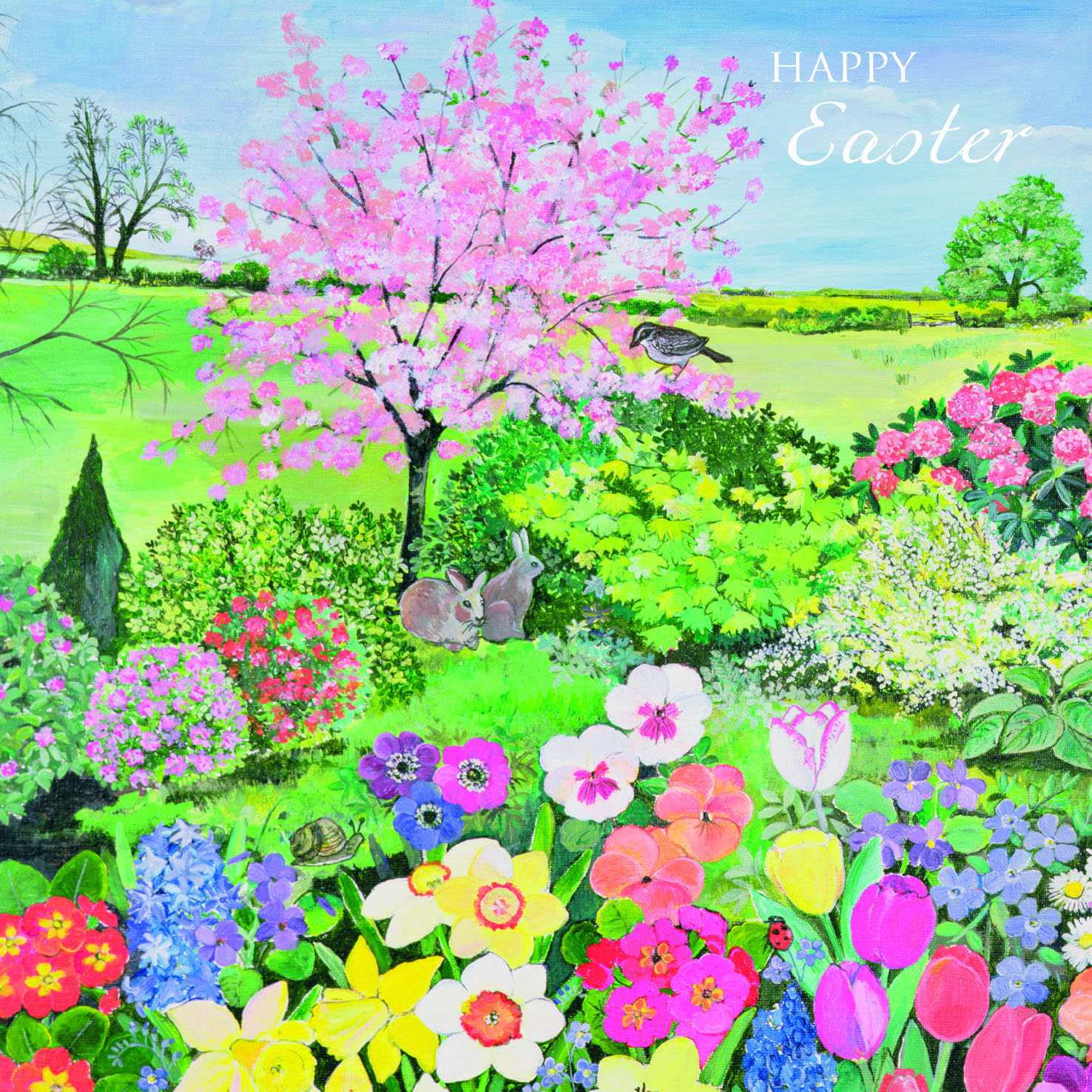 Cherry Blossom Easter Card Pack (5)