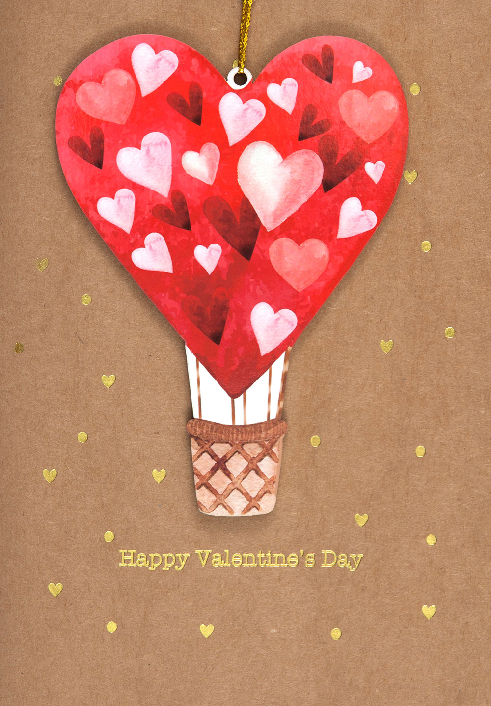 Hot Air Balloon Valentine's Day Card