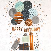 Pile of Presents Birthday Card