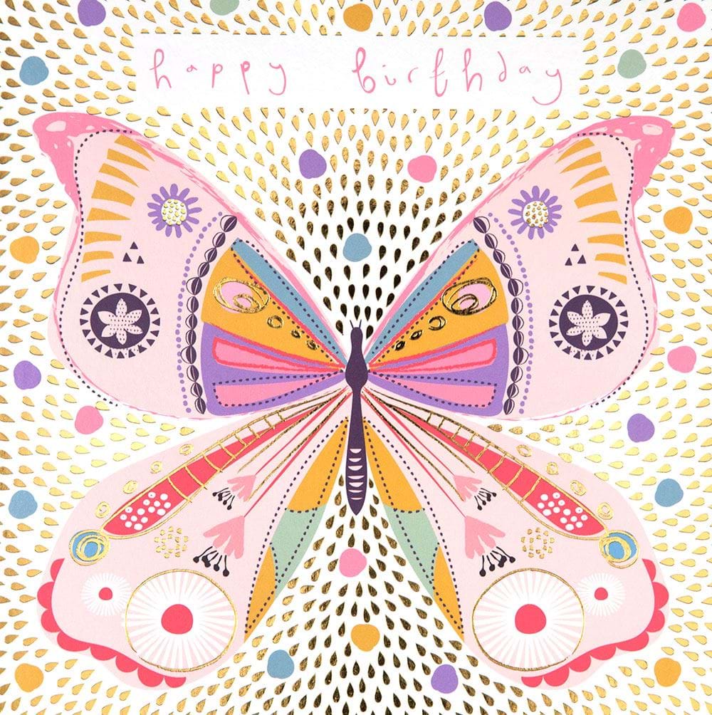 Colourful Butterfly Birthday Card