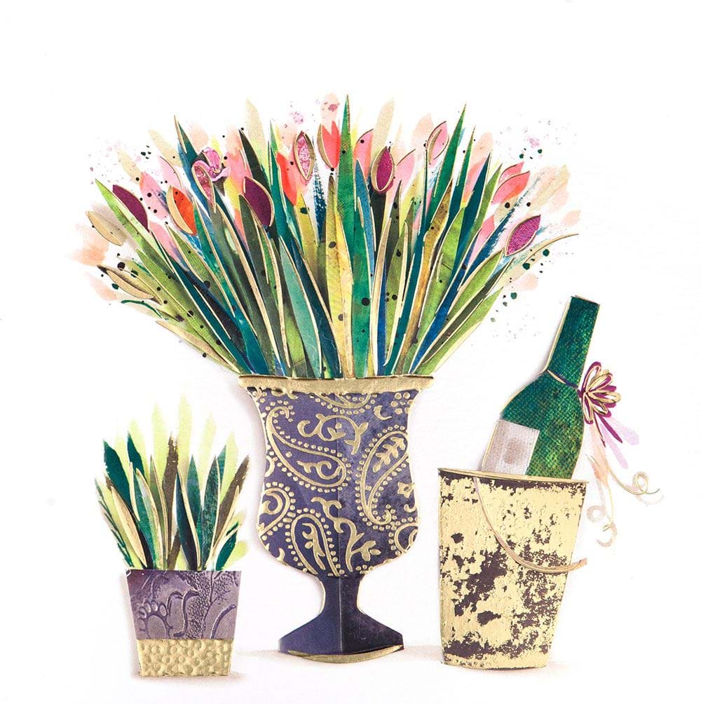 Tulip Vase Greeting Card