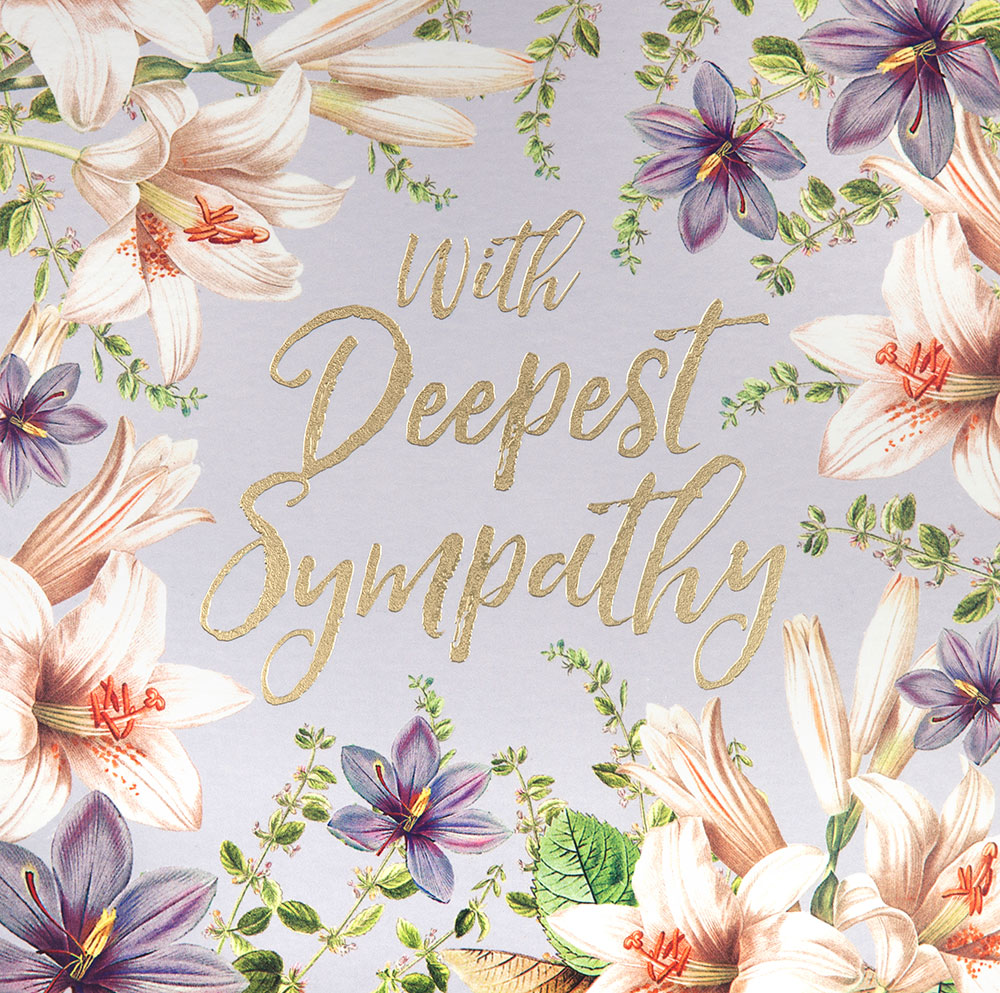 Vintage Floral Sympathy Card