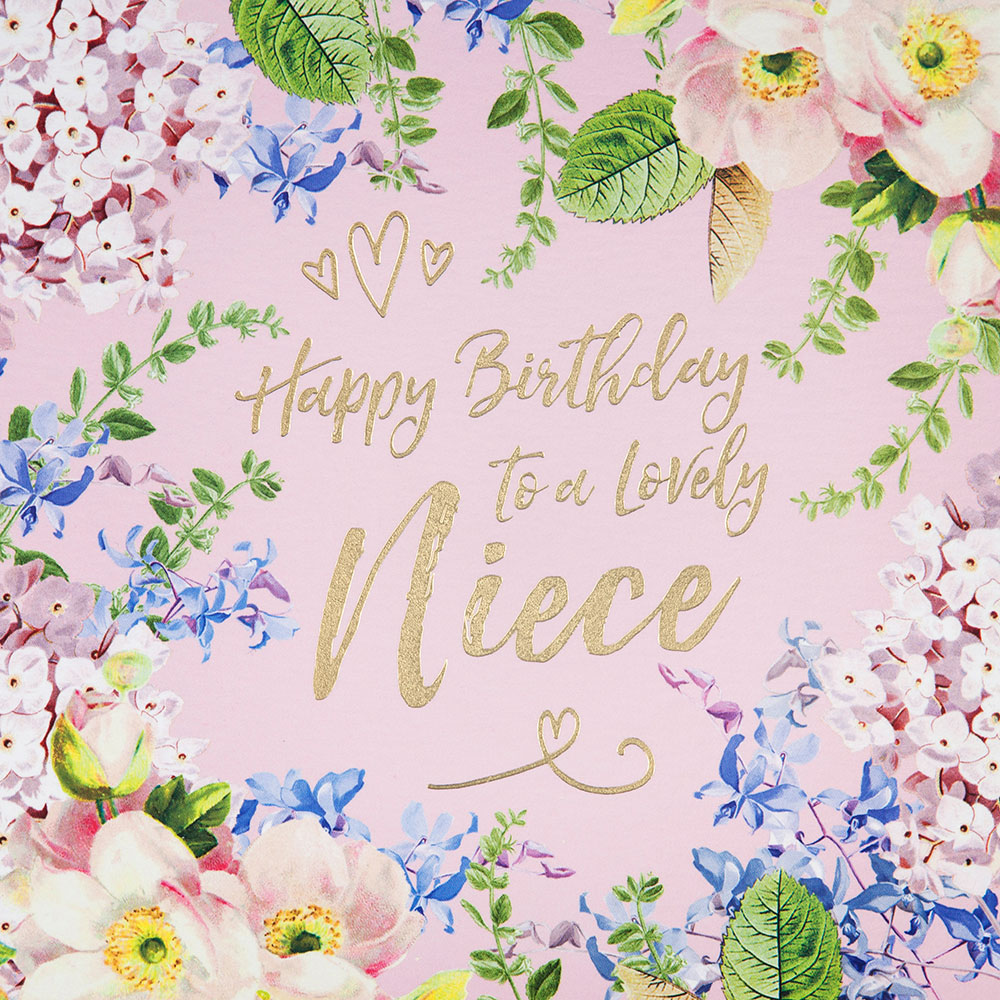Vintage Floral Niece Birthday Card