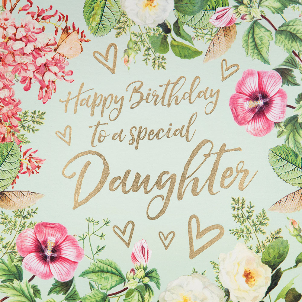 Vintage Floral Daughter Birthday Card