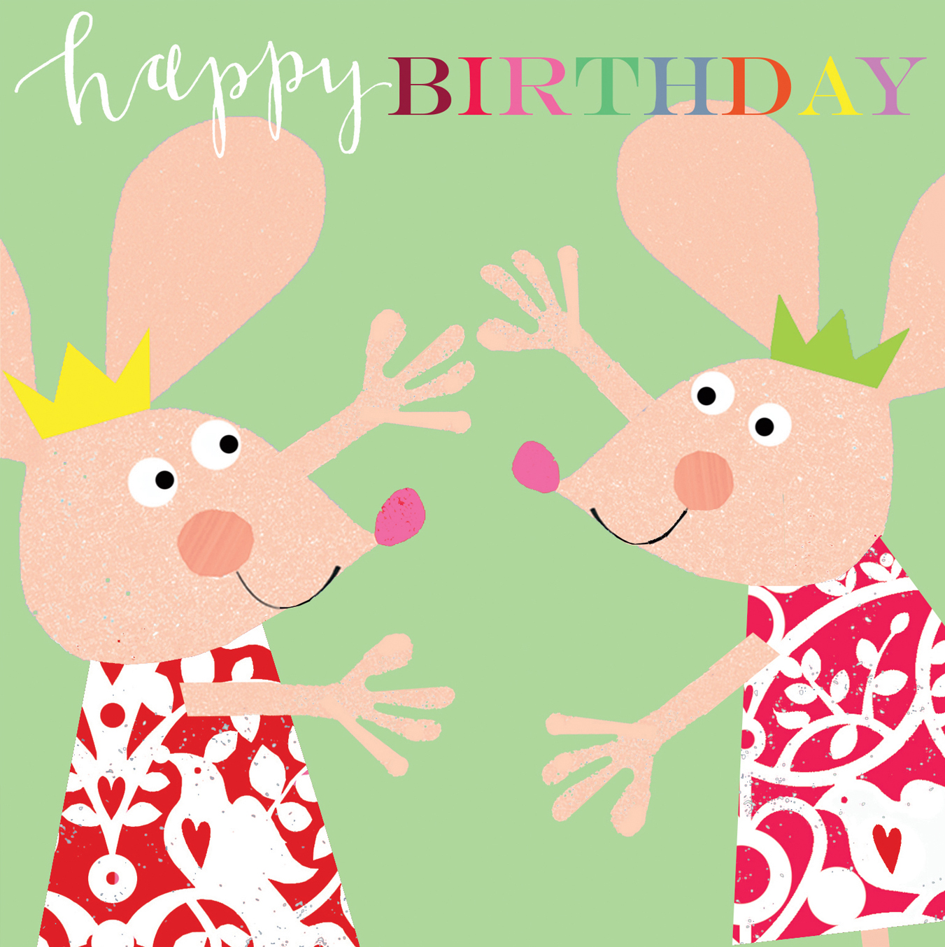 Gleeful Mice Kids Birthday Card