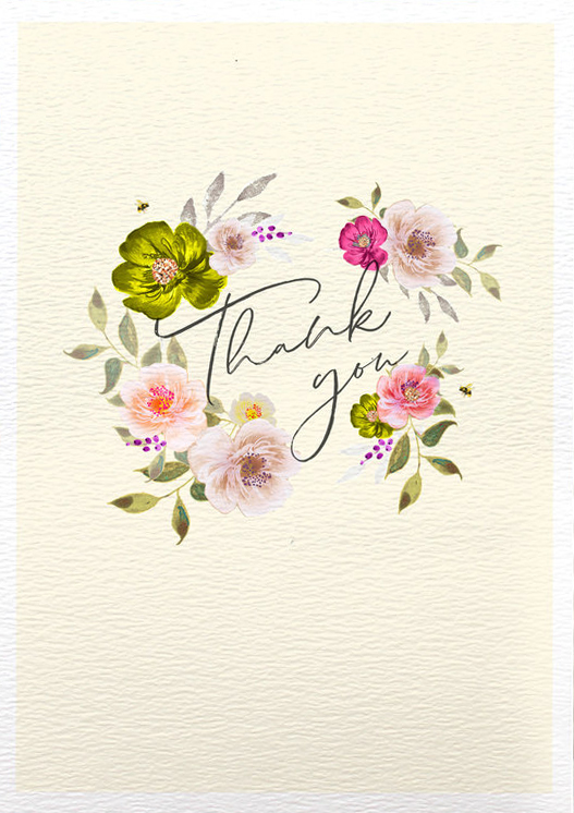 Floral Thank you Card