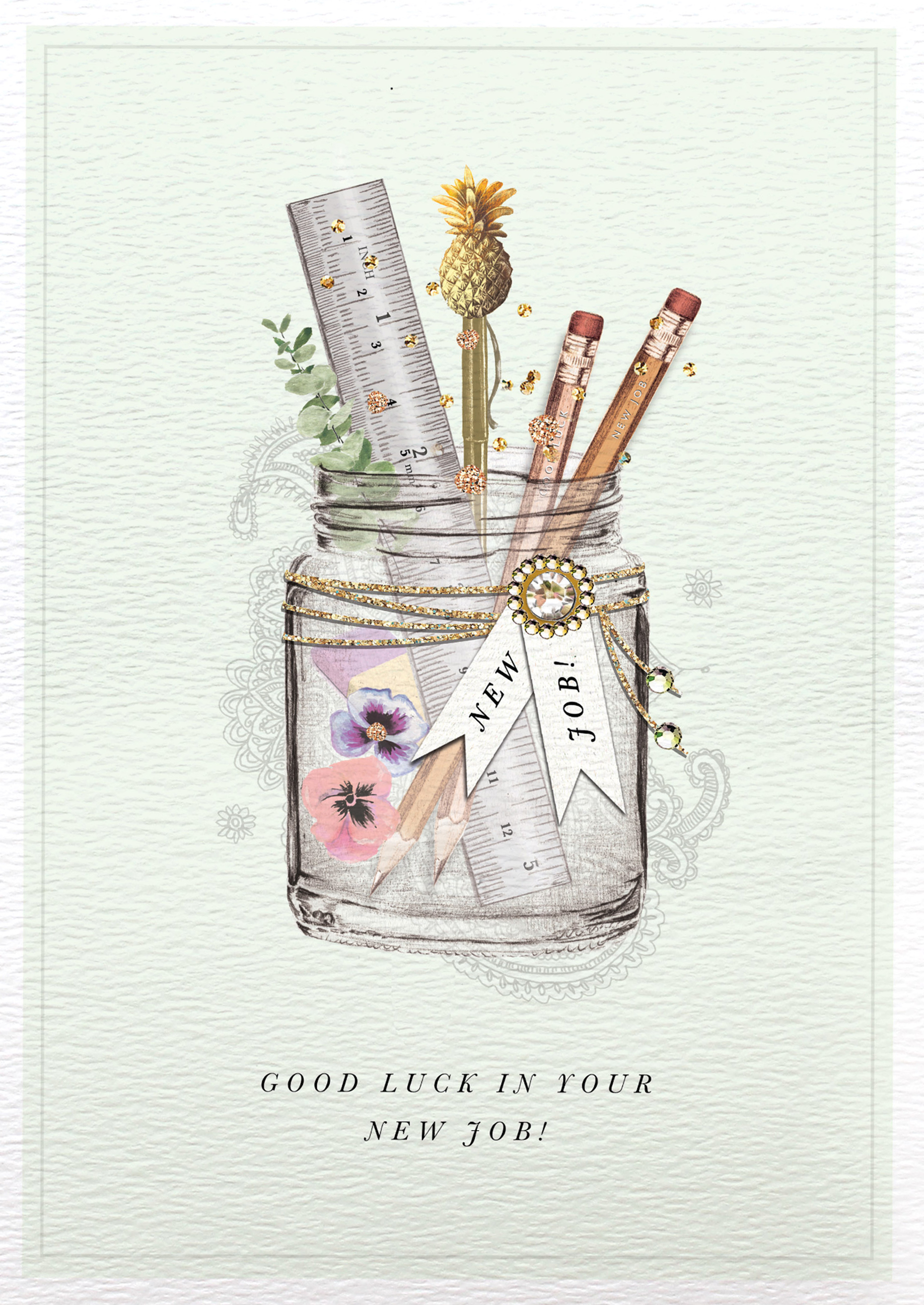 Glass Jar New Job Card