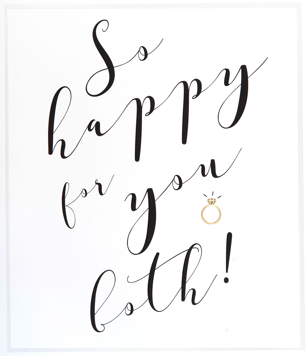 So Happy For You Engagement Card