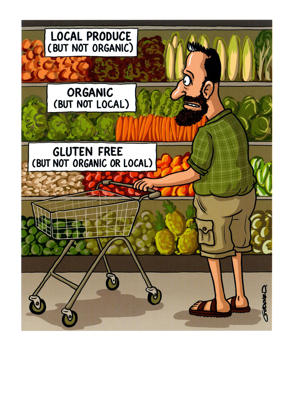 Local Organic Gluten Free Birthday Card