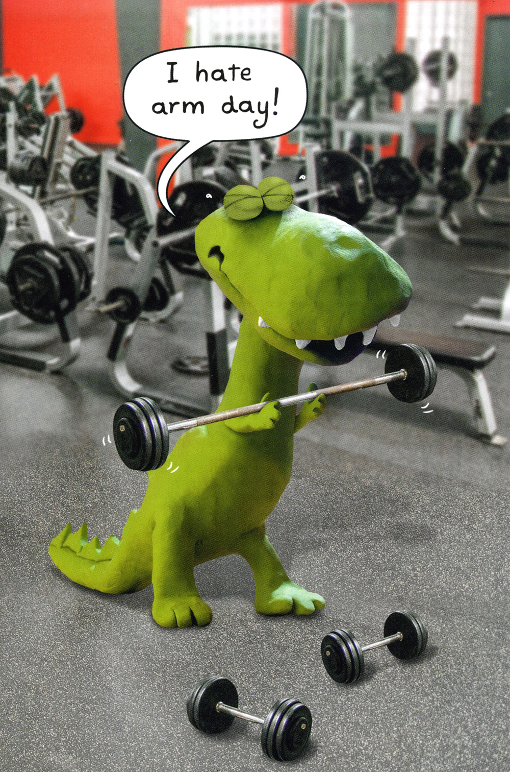 Hate Arm Day Funny Birthday Card