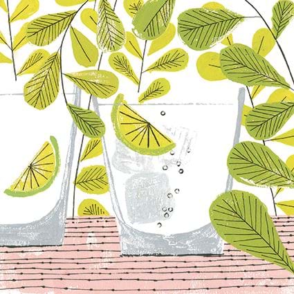 Gin and Tonic Greeting Card