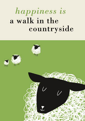 Countryside Walk Greeting Card