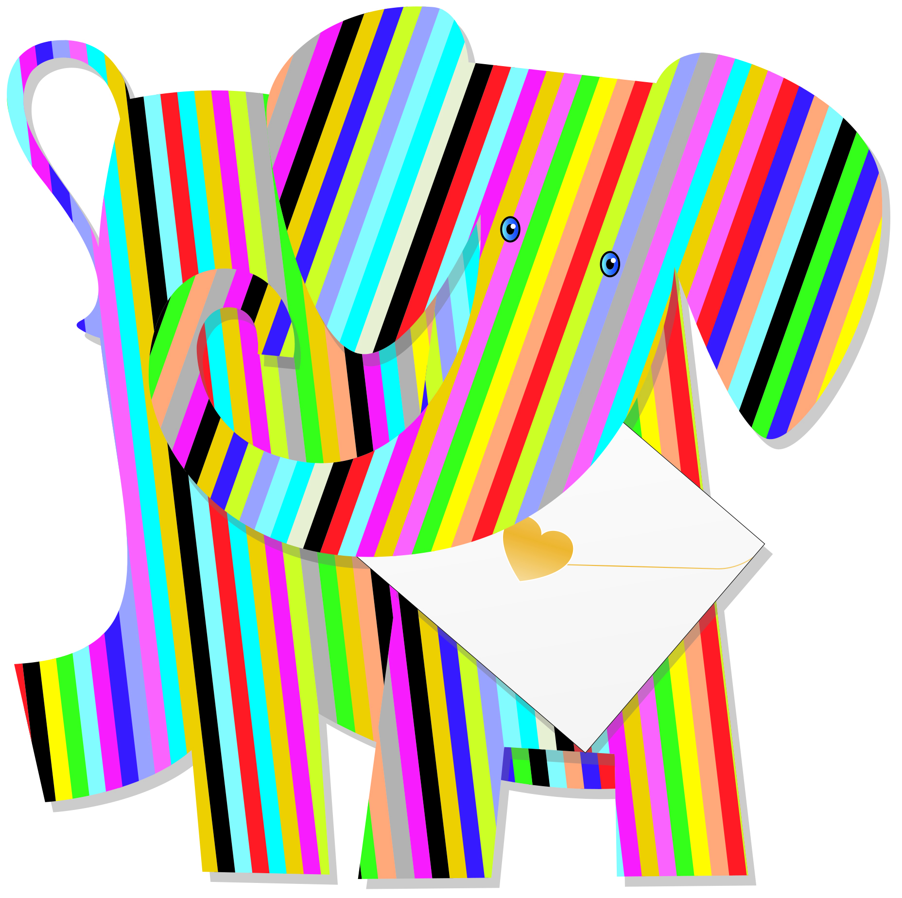 Elephant Pop 3D Up Birthday Card
