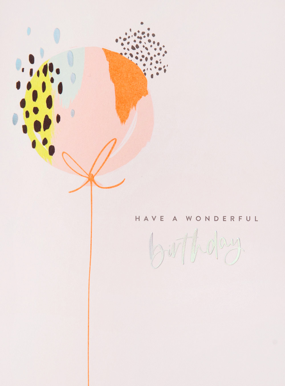 Neon Balloon Birthday Card